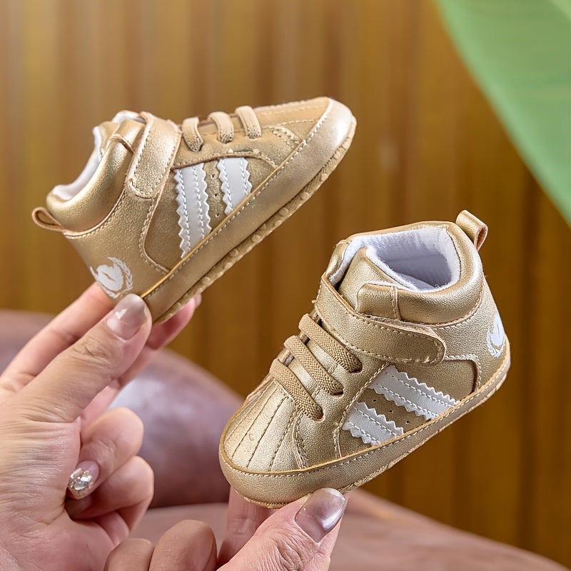 Toddler Sneakers | Soft Sole Walking Shoes | Fashion Casual Footwear | Easy Fastener Closure | Breathable Fabric Lining | Durable Sole | Versatile for Indoor & Outdoor Use | Available in Black, White, & Gray | Spring & Fall S