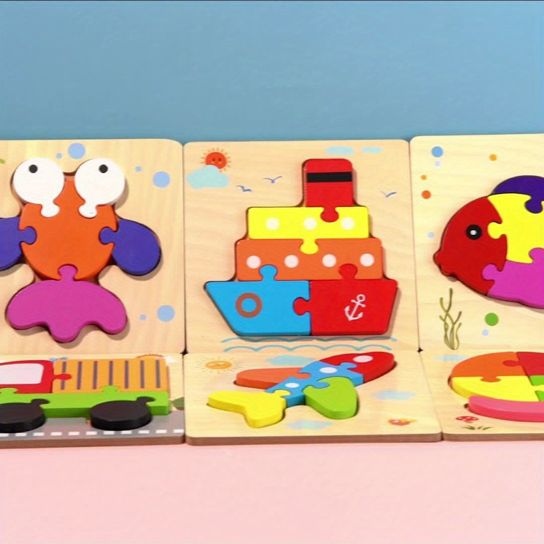 12pcs Jigsaw Puzzles for Toddlers Educational Toys for Boys and Girls Learning Fun