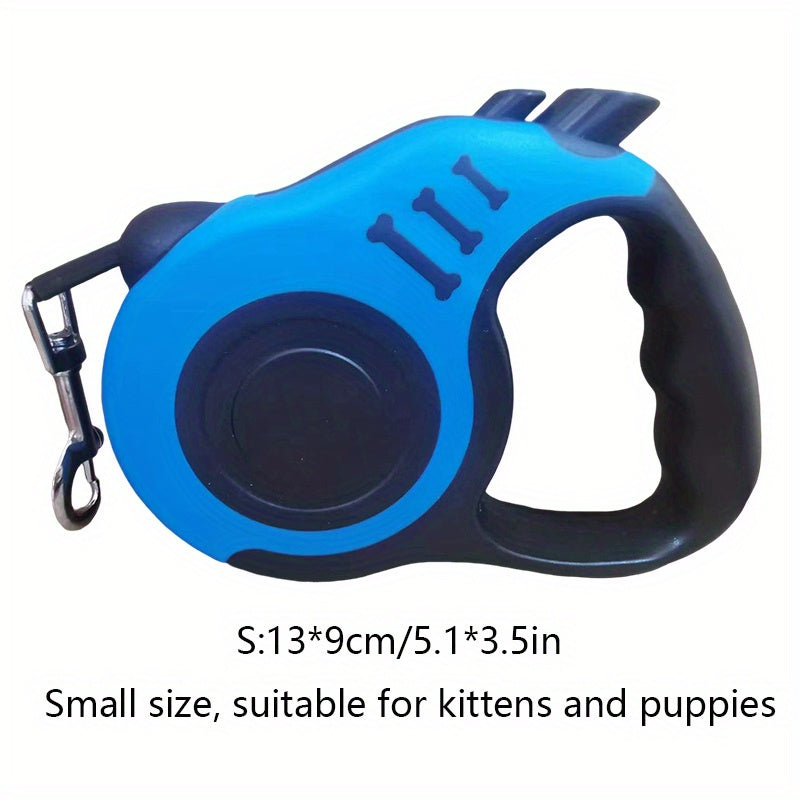Dual Switch Retractable Dog Leash Durable Nylon Rope