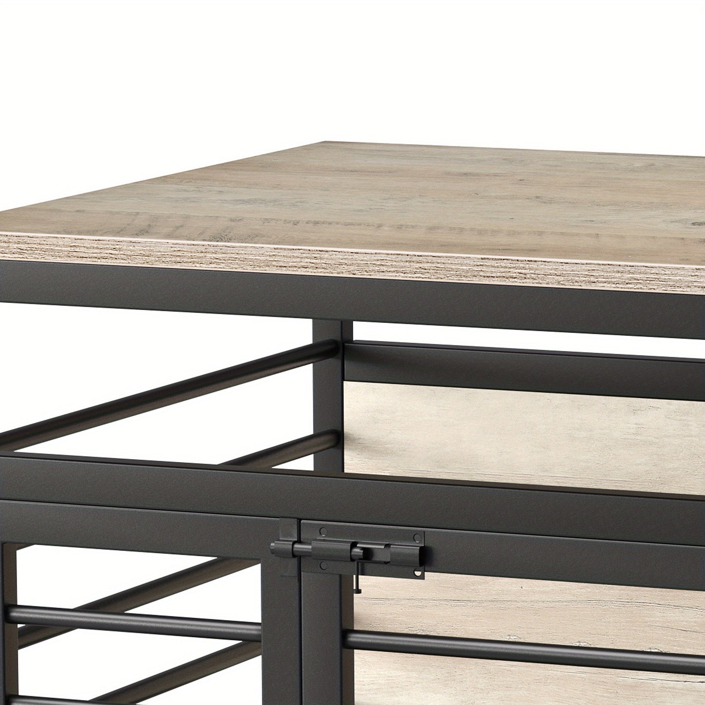 Homshop Heavy Duty Dog Cage Wooden Kennel with Wheels for Indoor Living Spaces