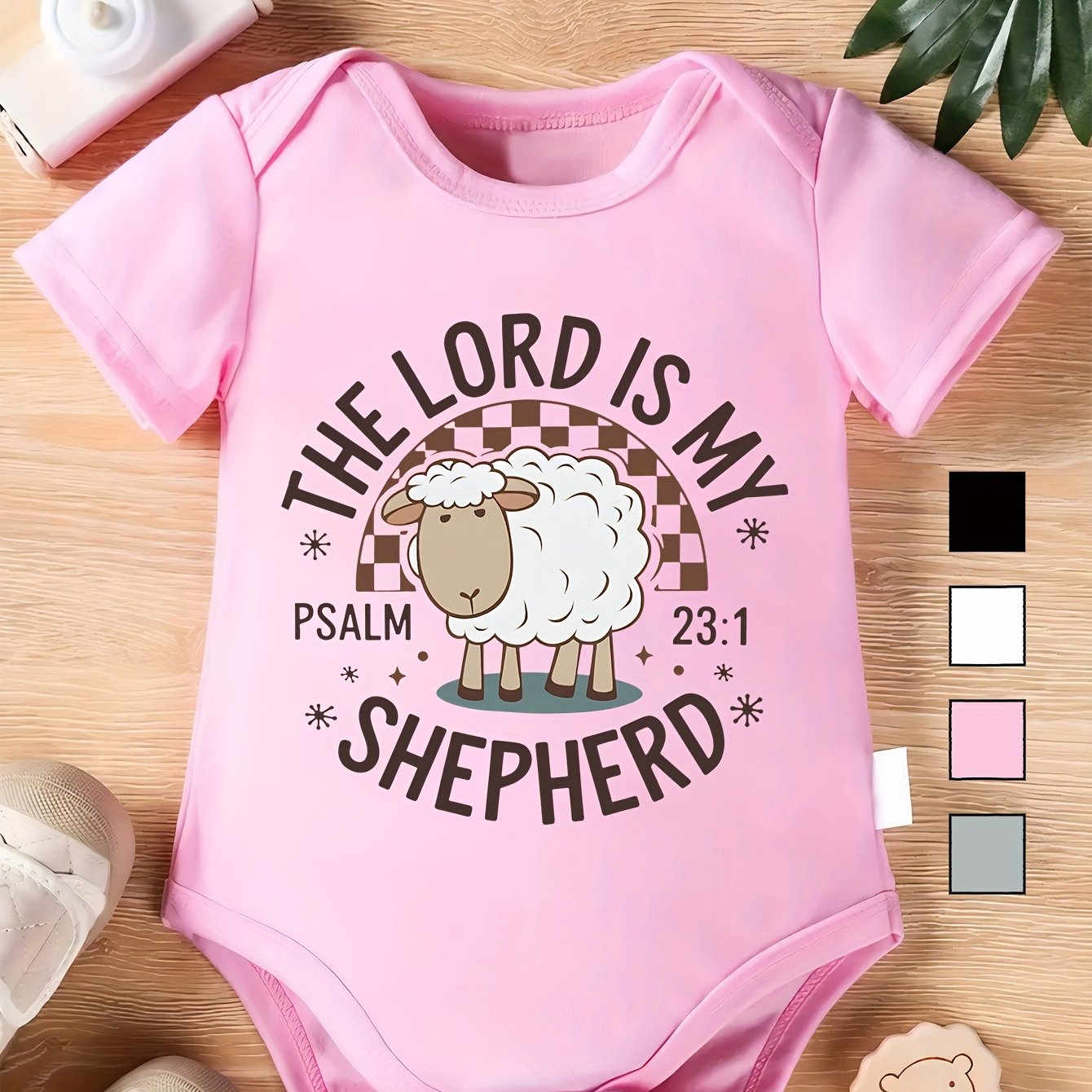 The Lord Is My Shepherd Cute Comfy Girl Onesie for Spring Summer 0-12 Months