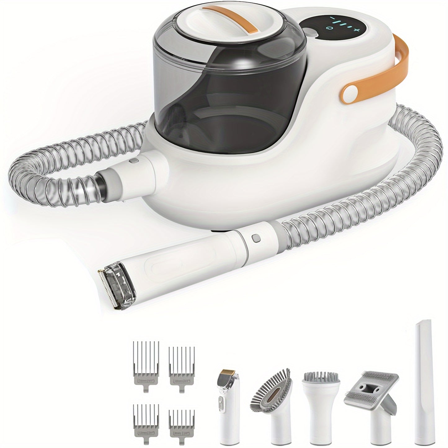 Pet Grooming Vacuum Kit With Professional Clippers And 12 Guide Combs For Easy Cleaning