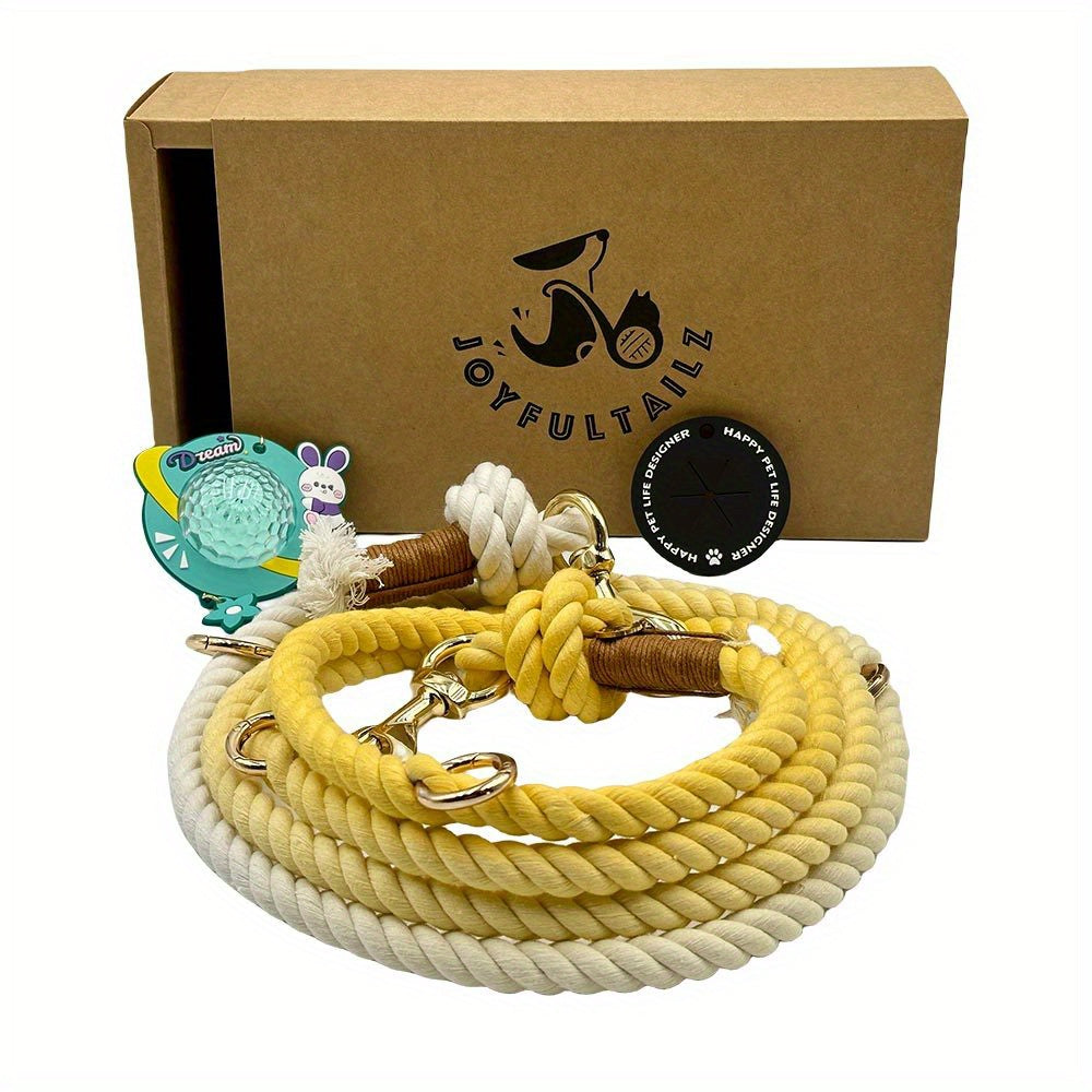 Colorful & Strong 8.55FT Dog Leash Combo | Includes Night Light & Poop Bag Holder for the Ultimate Walk Experience