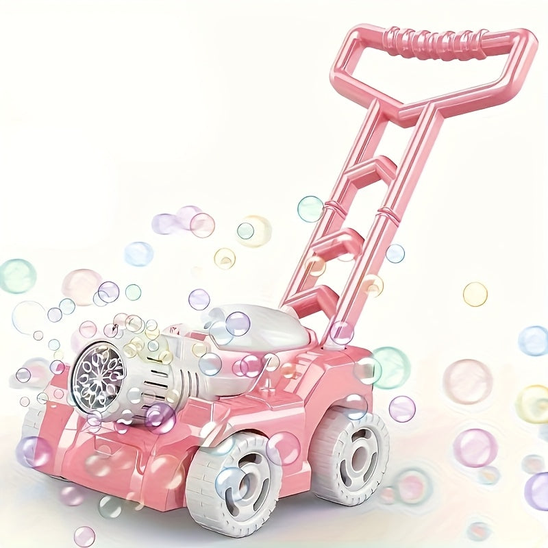 Bubble Lawn Mower Push Toy for Kids Ages 0 and Up Outdoor Gardening Fun