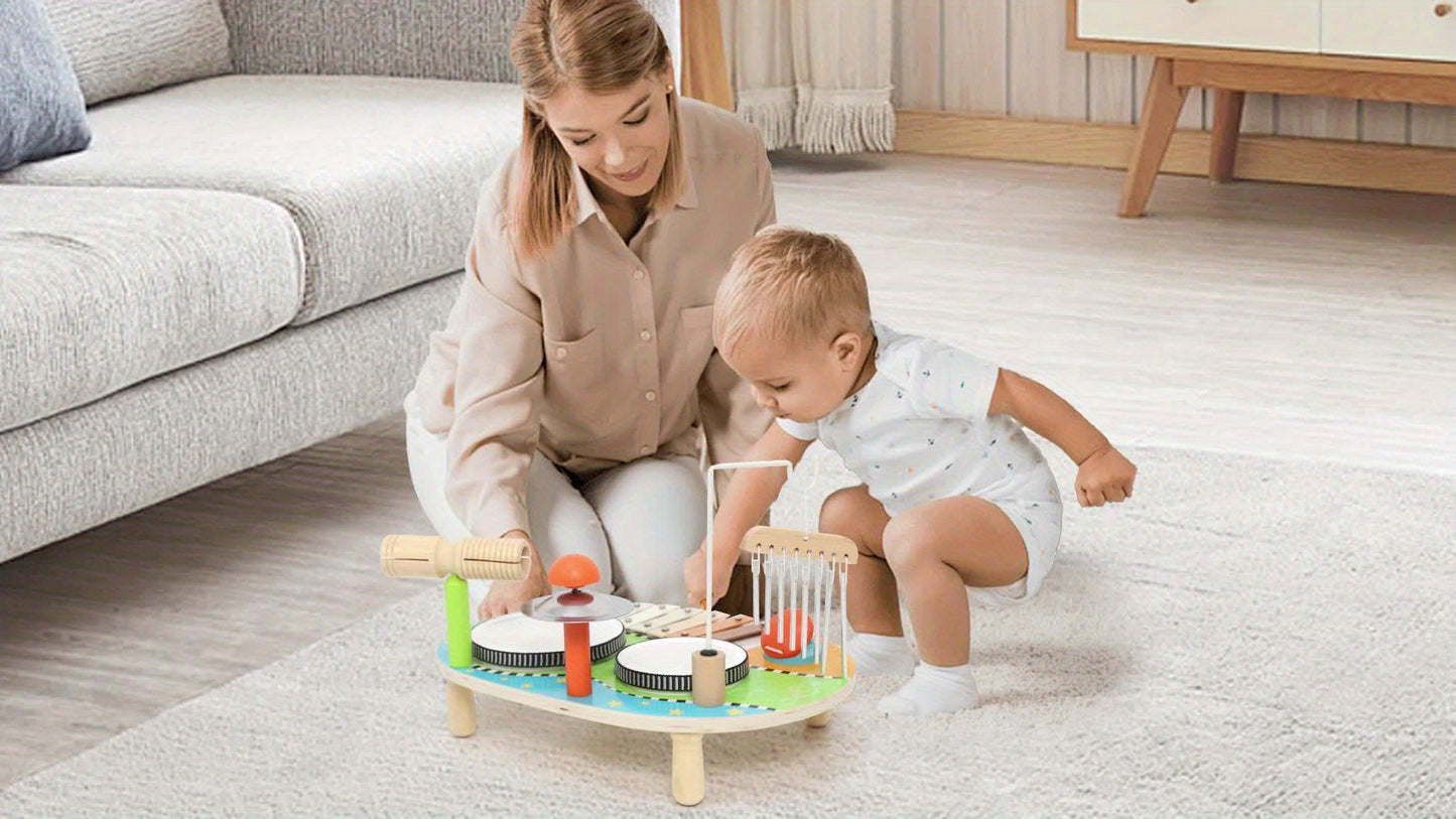 Kids Musical Instruments Toy Set with Wind Chime and Percussion for Preschool Learning