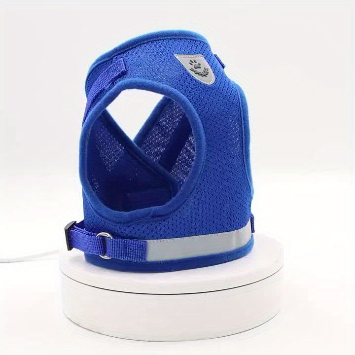 Adjustable Reflective Cat Harness and Leash Set for Small Dogs and Cats Escape Proof Mesh Vest