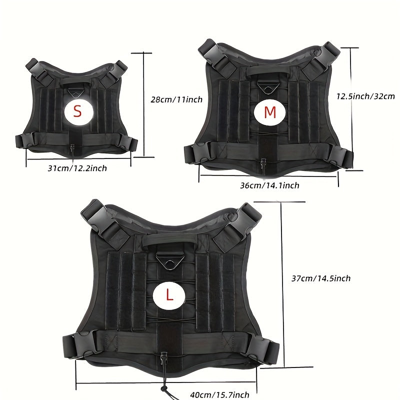 Tactical Dog Harness for Small and Medium Dogs Adjustable No Pull Training Vest