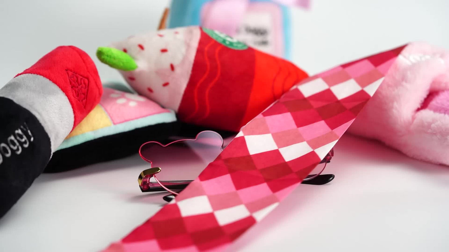 Nocciola 8PCS Cute Plush Dog Toys Set for Small to Medium Dogs with Stylish Accessories