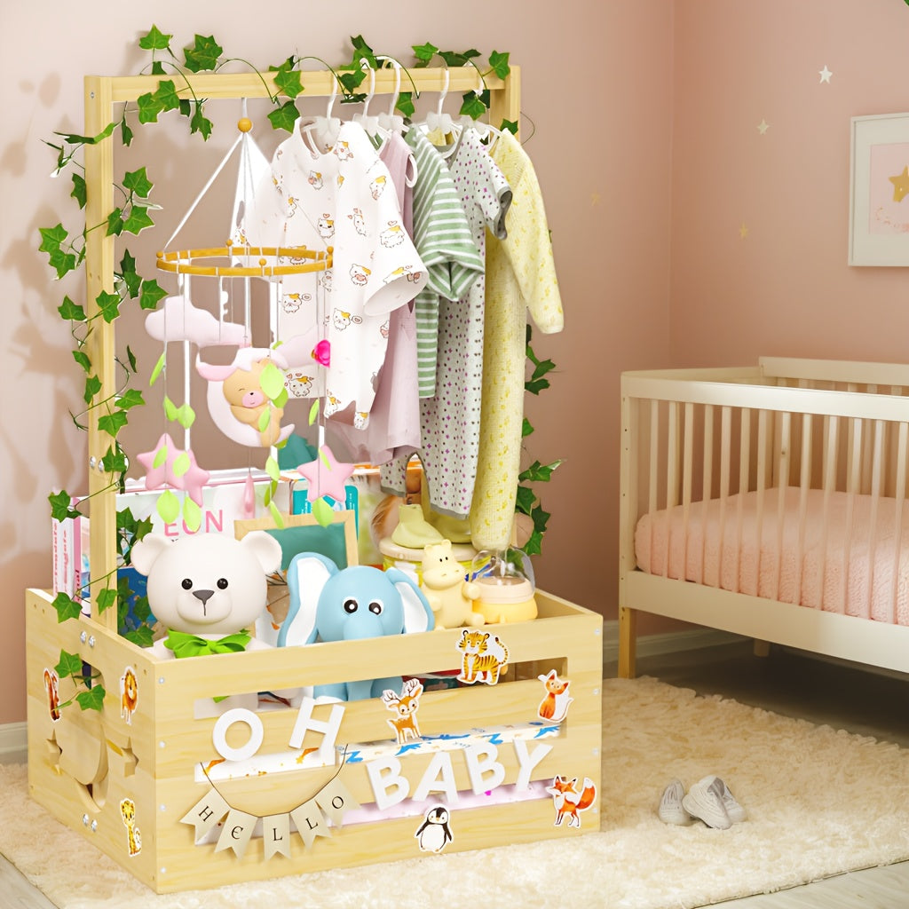 Shower Closet & Storage Basket DIY Alphabet Letters, Dual Rod System, Easy Assembly, Perfect for Baby Showers & Nursery Organization Mother's Day