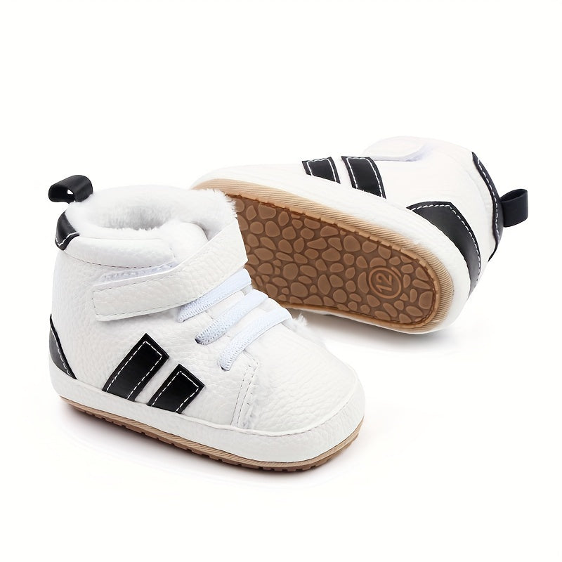 Baby Boys Girls Winter Boots with Non-Slip Rubber Sole and Fleece Lining for First Walkers