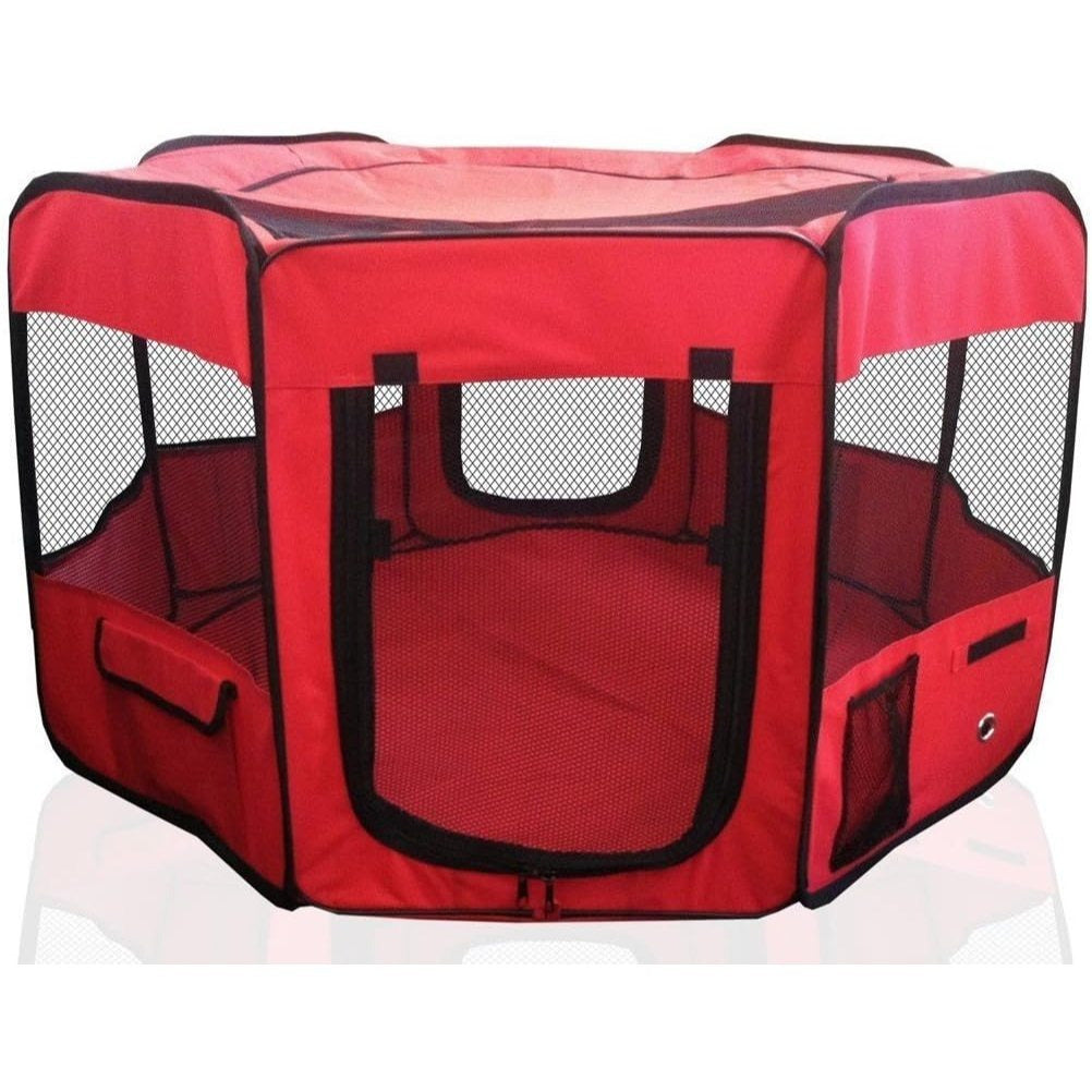 Portable Pet Playpen 45 Inch Large Puppy Kennel for Dogs and Cats Easy Storage Design
