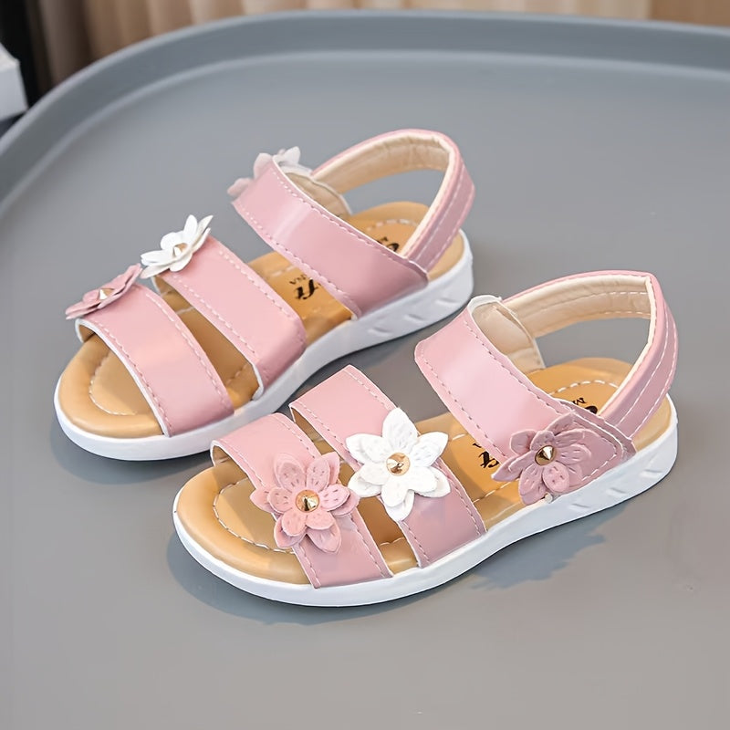 Girls Sandals With Flower Decorations Ideal For Parties Sports And Beach Fun