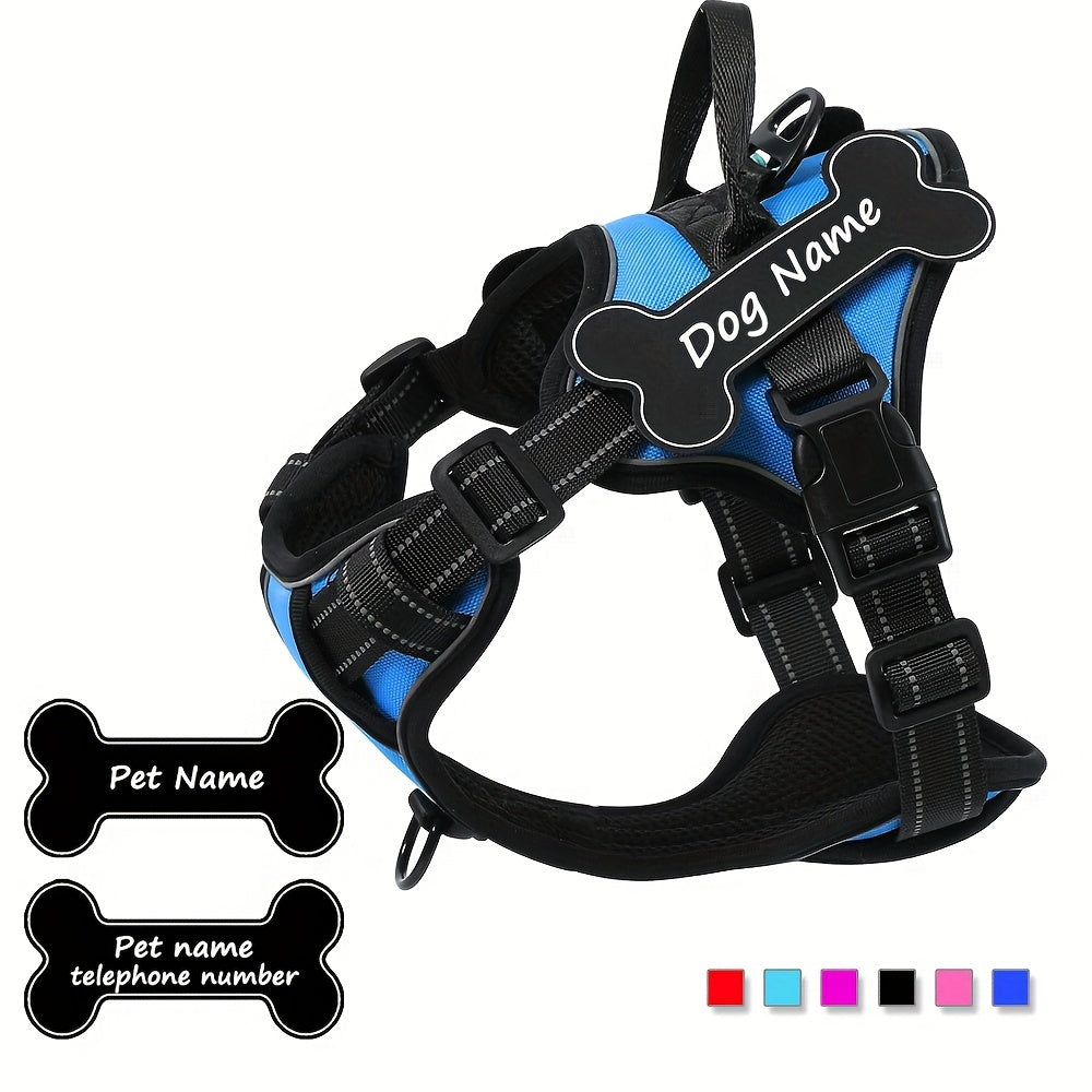 Personalized Dog Harness NO PULL Breathable Pet Harness Vest With Lovely Custom Patch Harness For Small Medium Large Dogs