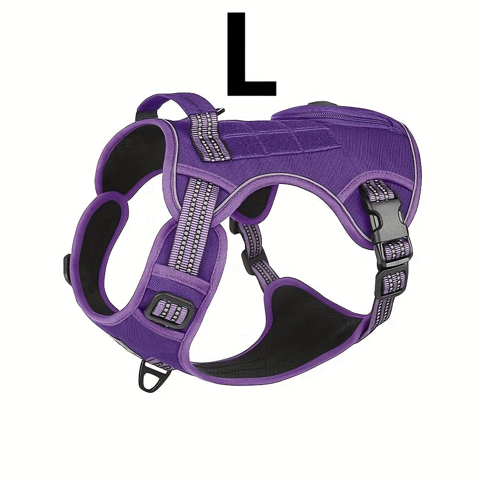 Vest-Style Tactical Dog Harness for Small to Medium Dogs in 6 Colors and Leash Compatible