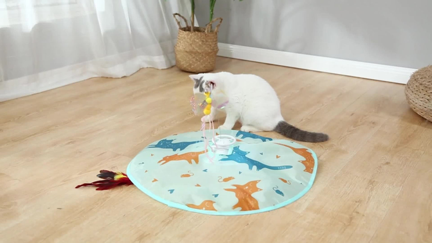 Valonii 2-in-1 Rechargeable Motion Activated Interactive Cat Toy for Indoor Cats