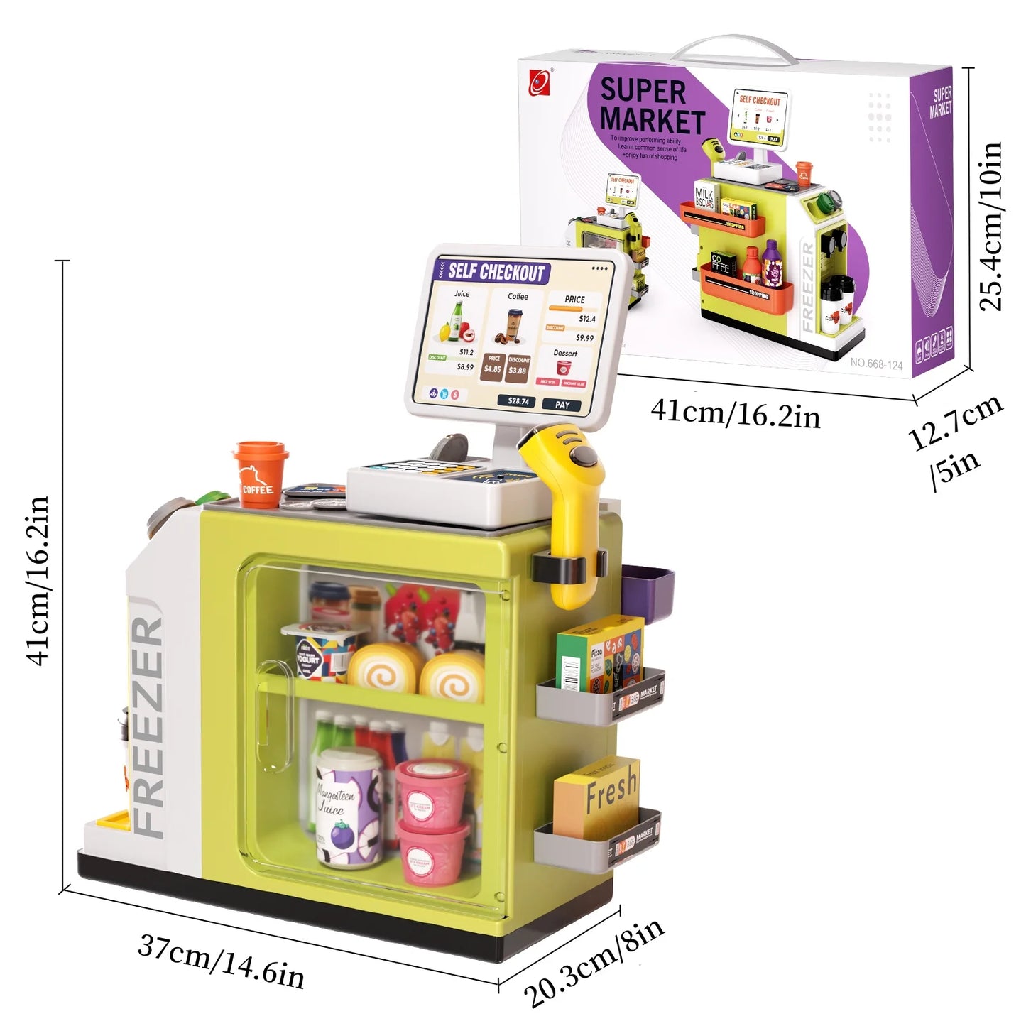 Children's Supermarket Radio Toy Vending Machine Baby Puzzle Play Home Girl 3-6 Years Old - Loving Babies & Pets Shop