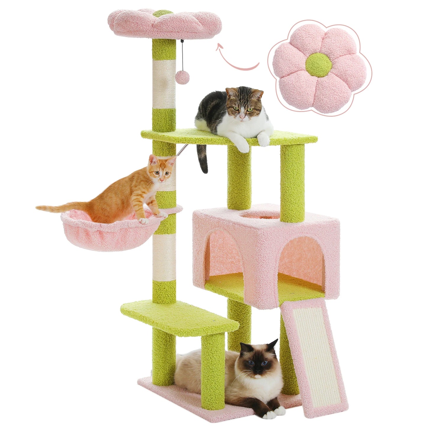 Flower Cat Tree Multi-Level Cat Tower for Indoor Cats - Loving Babies & Pets Shop