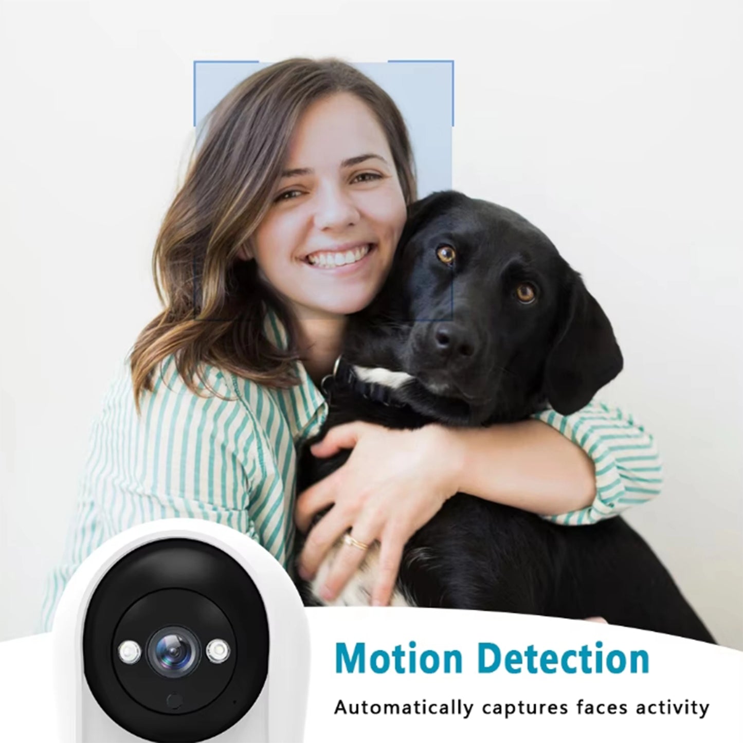4MP 2K PTZ Wifi Camera Indoor For Baby Monitor Cry Detection One-Click Video Call Surveillance Camera Home Security Protection