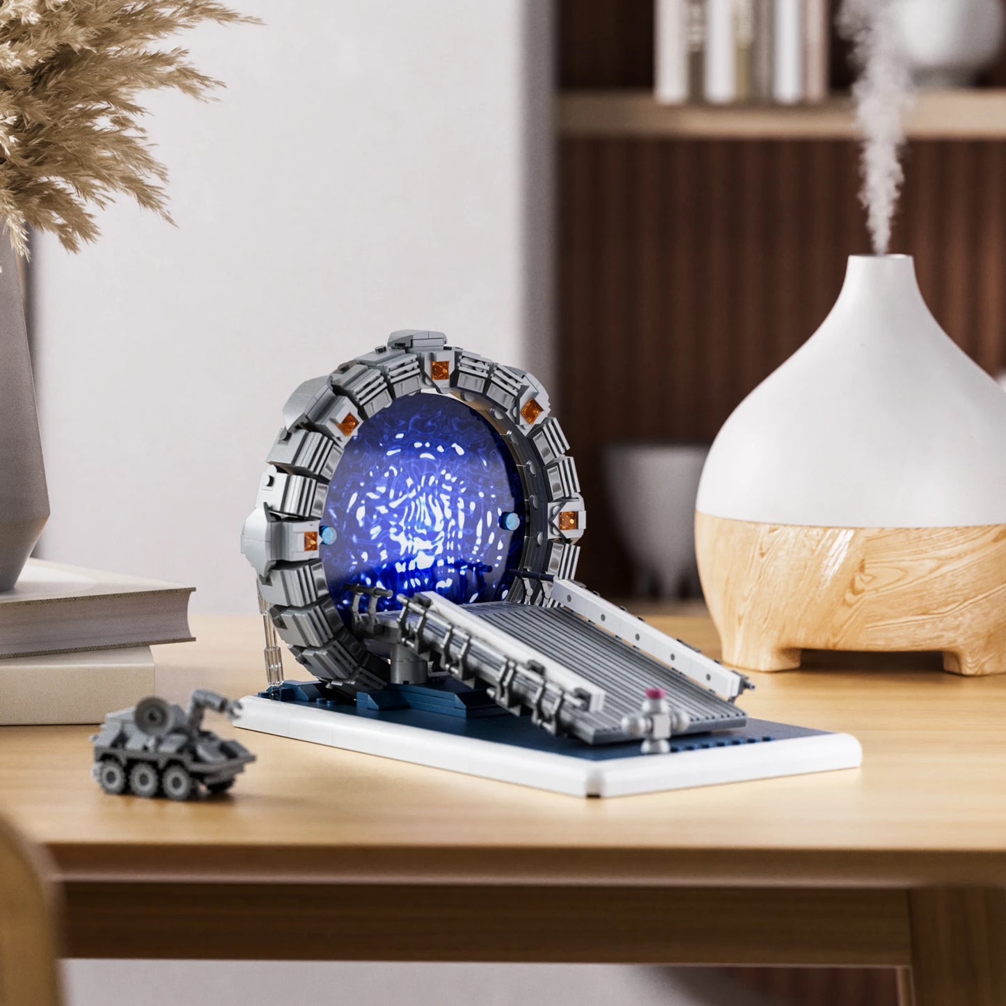 Stargateal Building Block Kit 722PCS Movie Space Travel Scenes Mobile Chariots Toys