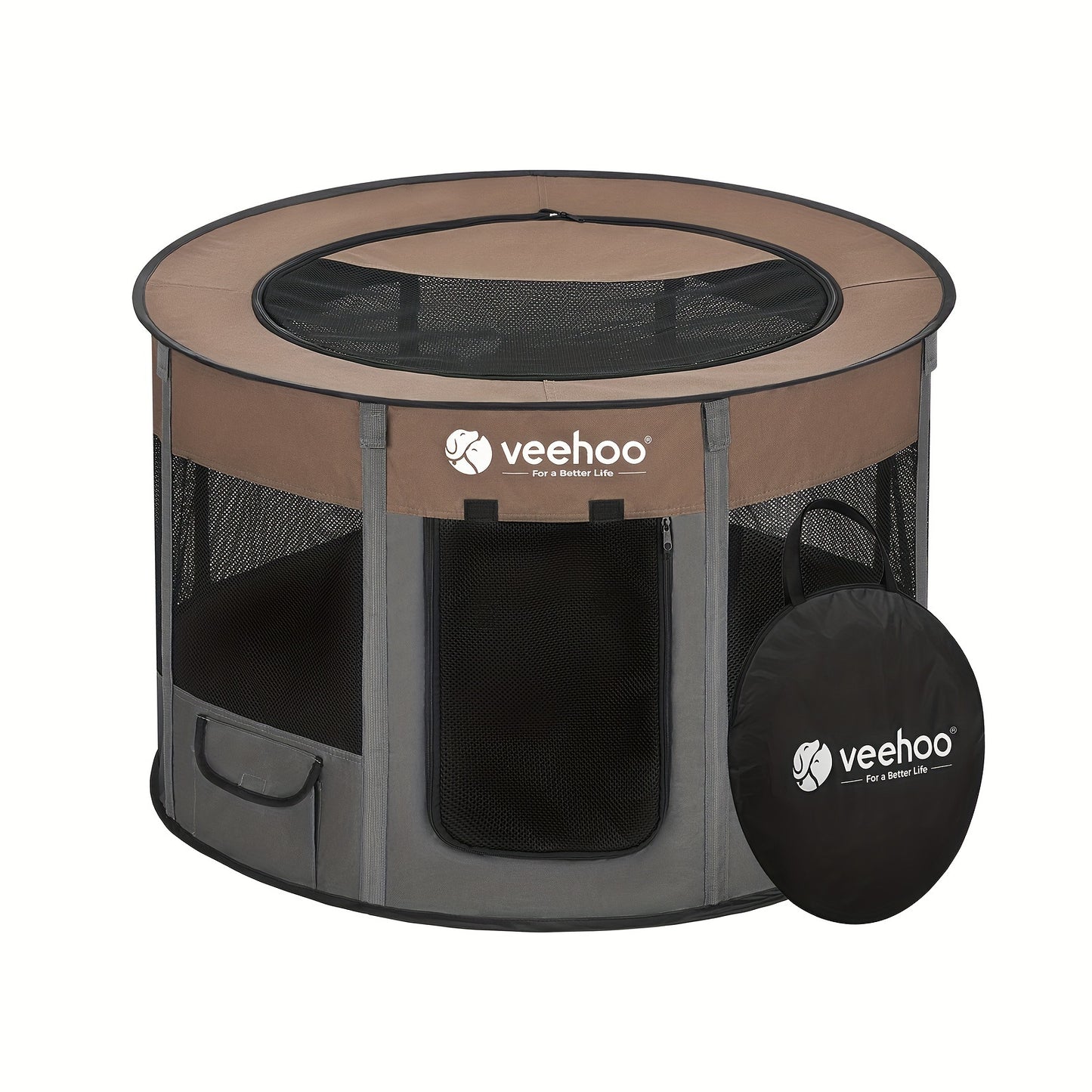 Veehoo Foldable Portable Dog Playpen for Indoor and Outdoor Use - Ideal for Small and Medium Dogs