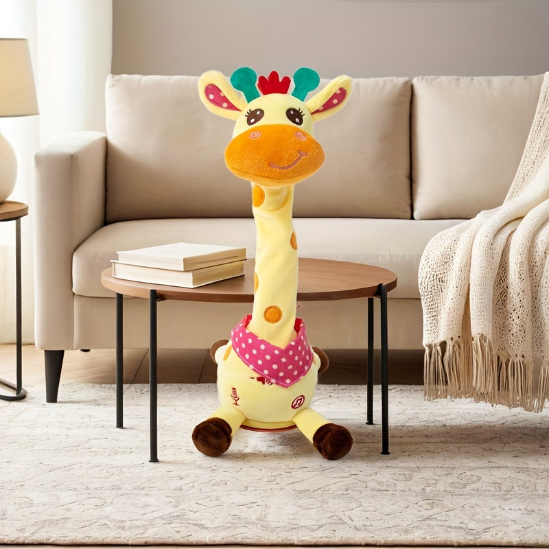 Interactive Singing Fawn Plush Toy with Embroidery Perfect for Home Decor and Gifts