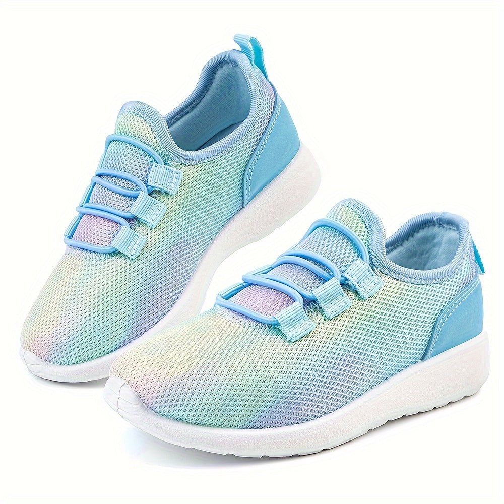 Kids' Slip-On Tennis Sneakers with Closure - Breathable Fabric Low-Top Sneakers for Toddler & Children, Pastel Color Options, TPR/Rubber Sole & EVA Cushioning for Walking, Running, Gym & Casual Play, Kid Shoes, Fun Pattern De