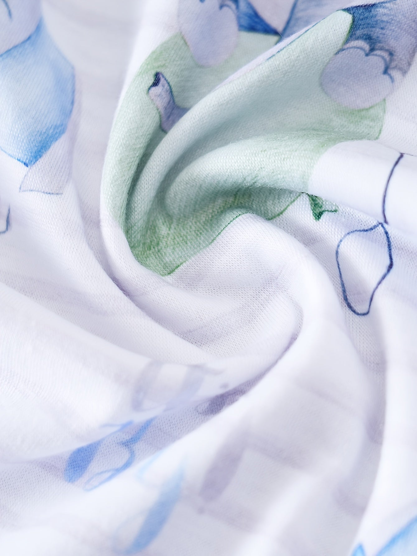 Summer Elephant Stripes Romper Adorable Cartoon Print Short Sleeve Unisex Jumpsuit