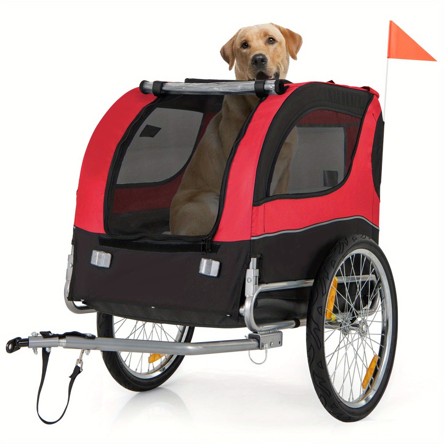 Lifezeal Pet Dog Bike Trailer 88 Lb Capacity 20 Inch Wheels