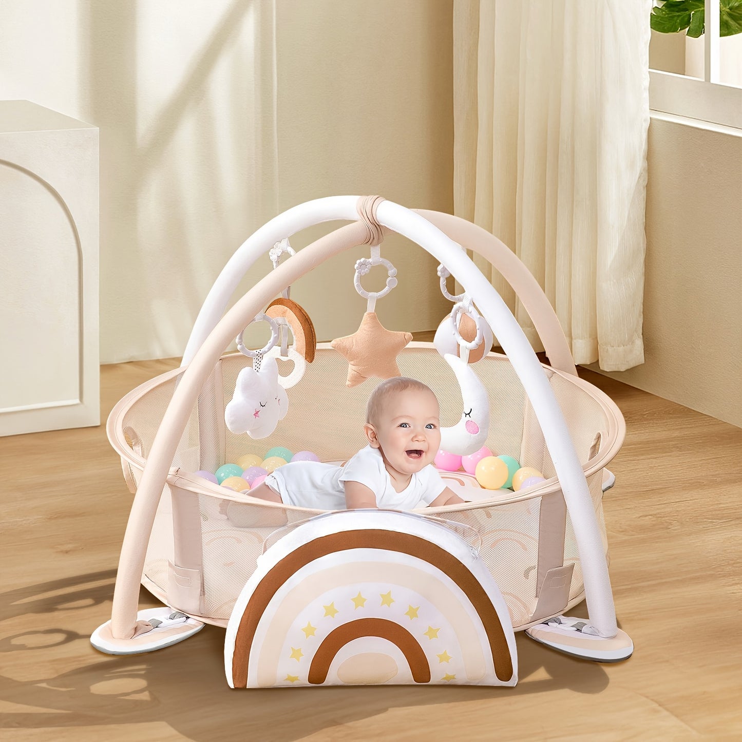 4 in 1 Youngsters Game Mat with Balls and Sensory Toys for Fun Floor Activities