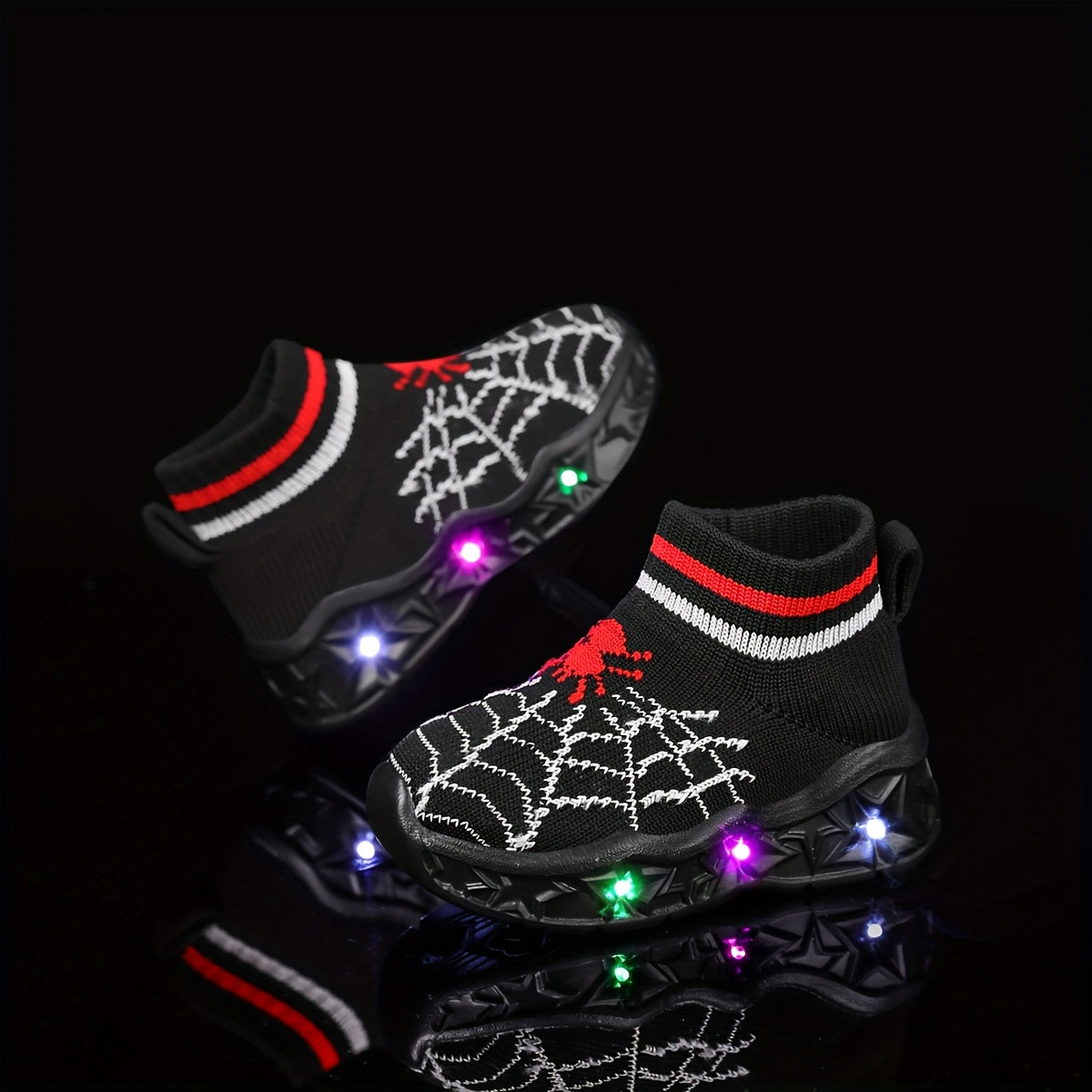 Light Up Kids Sneakers For Boys And Girls Slip Resistant Walking Shoes With Patterns