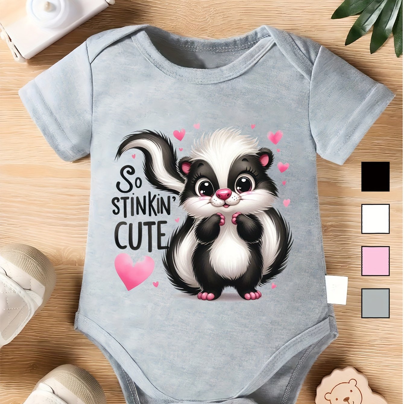 Cute Animal Print Baby Onesie for Spring and Summer 0-12 Months Soft Cotton Outfit