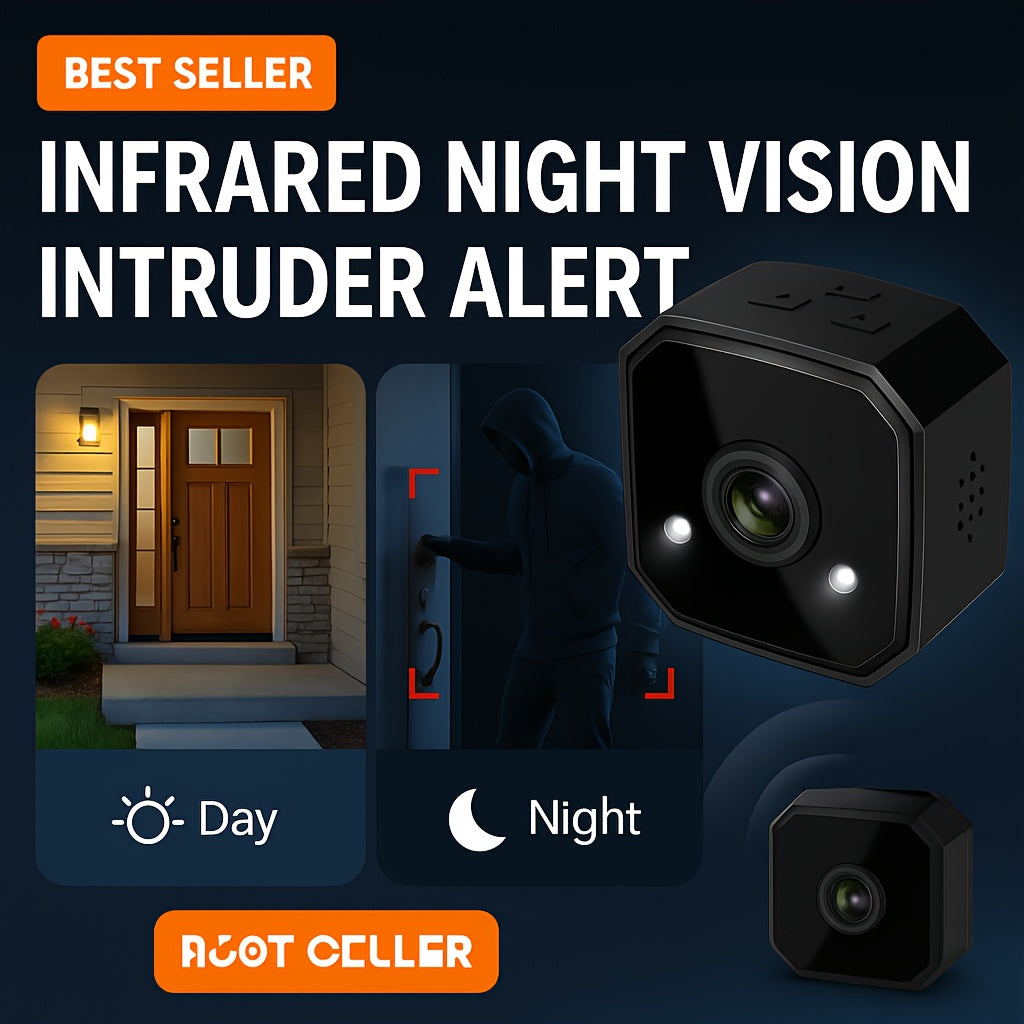 Flexible Mini Cam for Garage or Baby Room with 24/7 Alerts and Night Vision