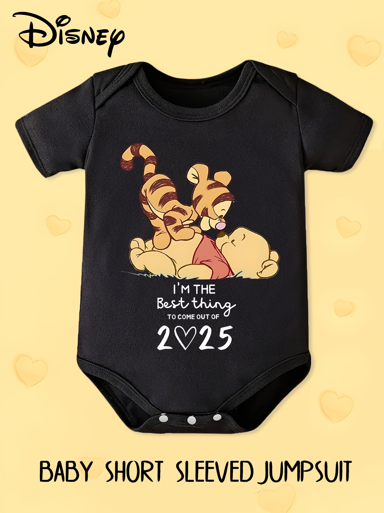 Disney Winnie the Pooh Baby Bodysuit I'm the Best Thing to Come Out of 2025 Cute Cartoon Print