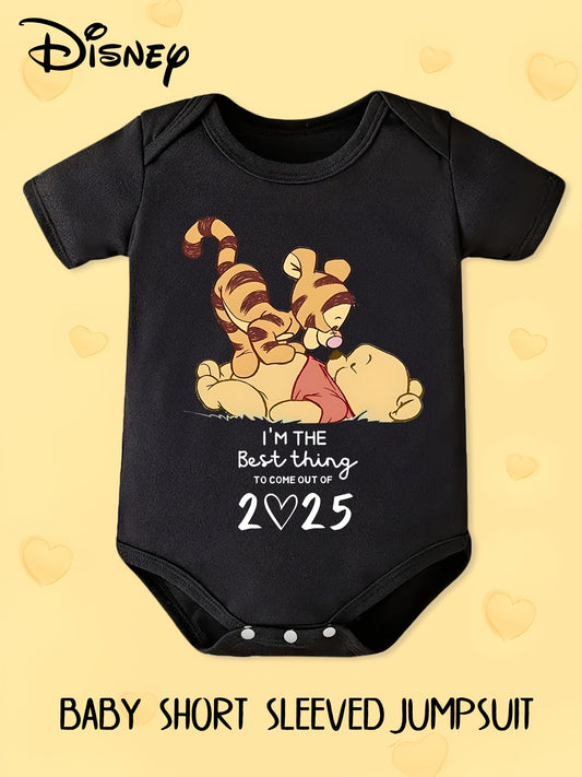 Disney Winnie the Pooh Baby Bodysuit I'm the Best Thing to Come Out of 2025 Cute Cartoon Print