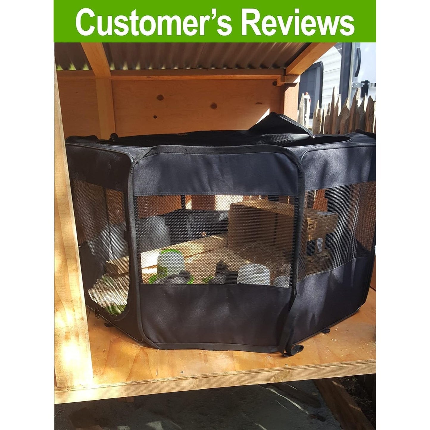 Portable Pet Playpen 45 Inch Large Puppy Kennel for Dogs and Cats Easy Storage Design