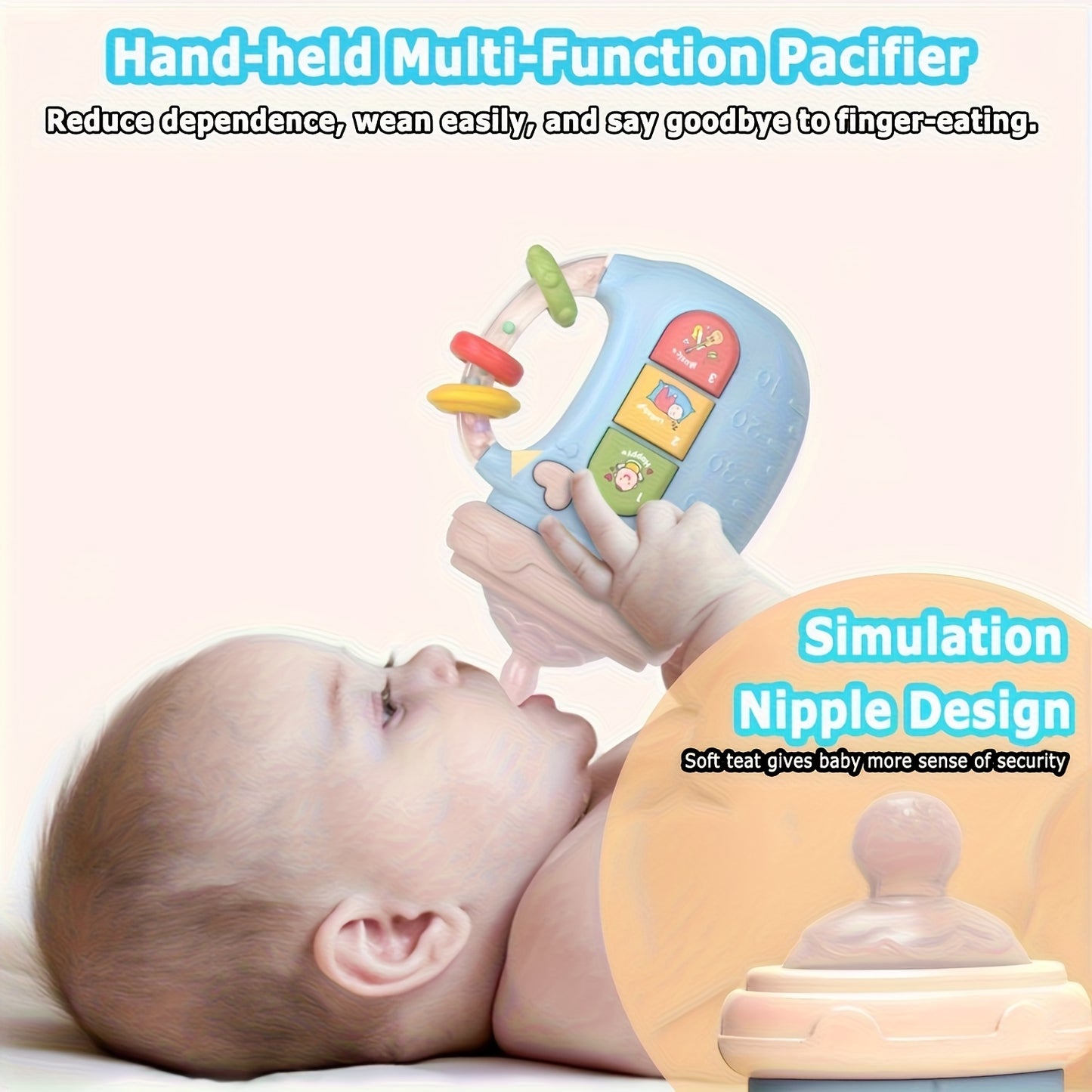 3pcs Music Soothing Bottle Set with Rhythmic Light and Sounds for Youngsters Comfort