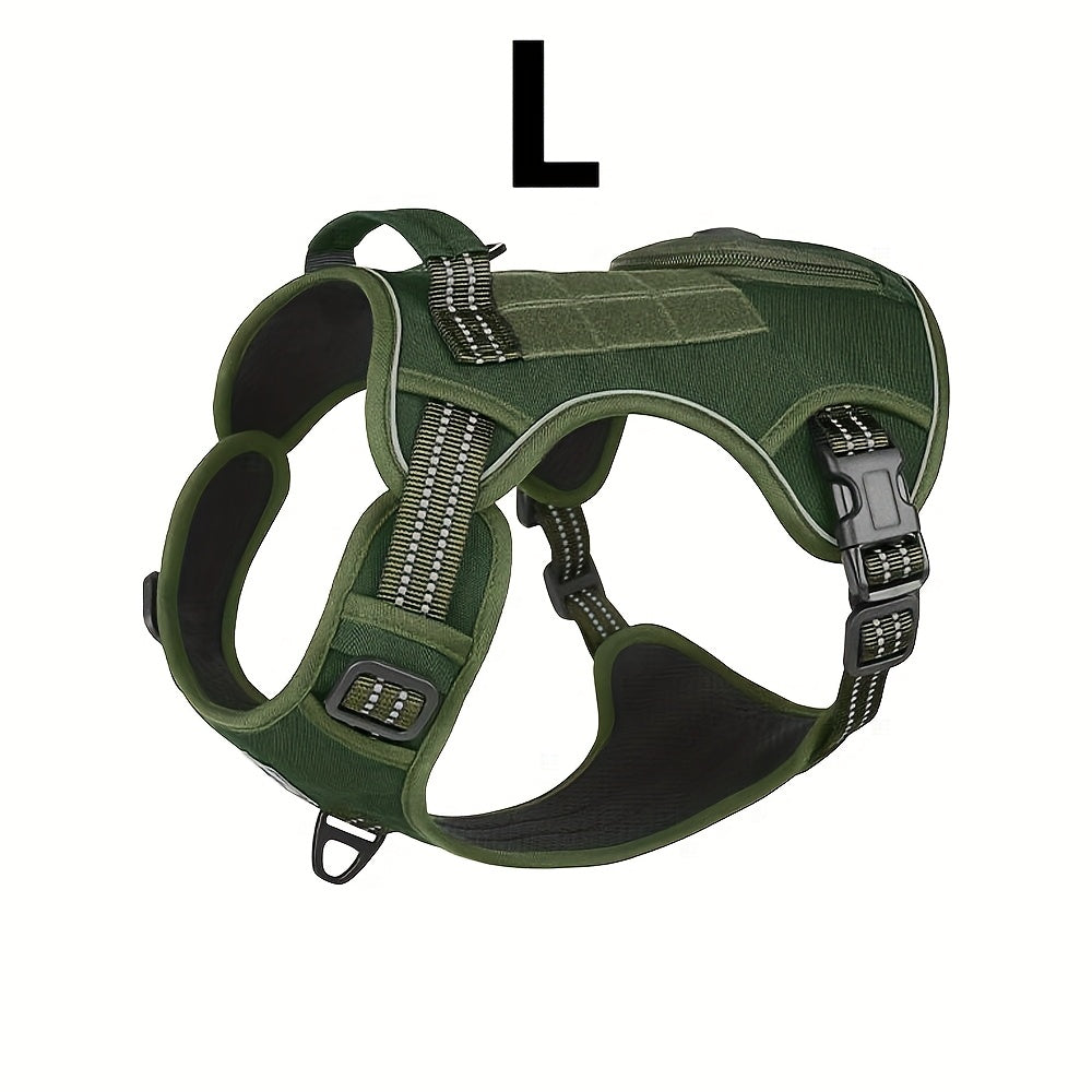 Vest-Style Tactical Dog Harness for Small to Medium Dogs in 6 Colors and Leash Compatible