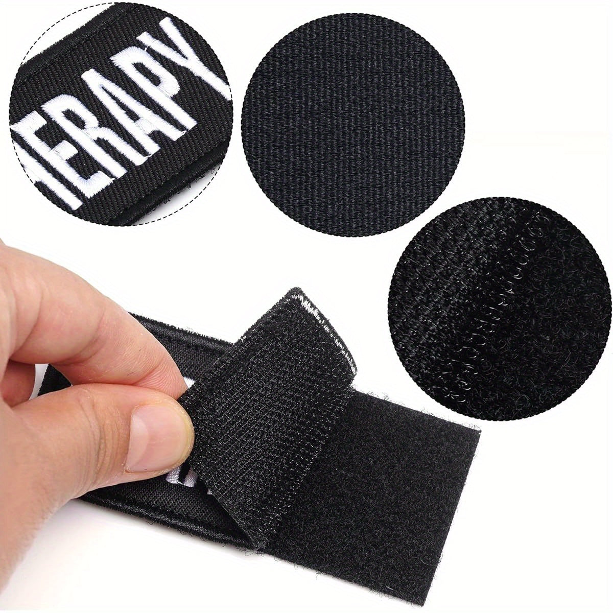 Removable Tactical Dog Harness and Service Dog Vest Patches: Do Not Pet, In Training, and Emotional Support (3.6 x 1.6 Inch)