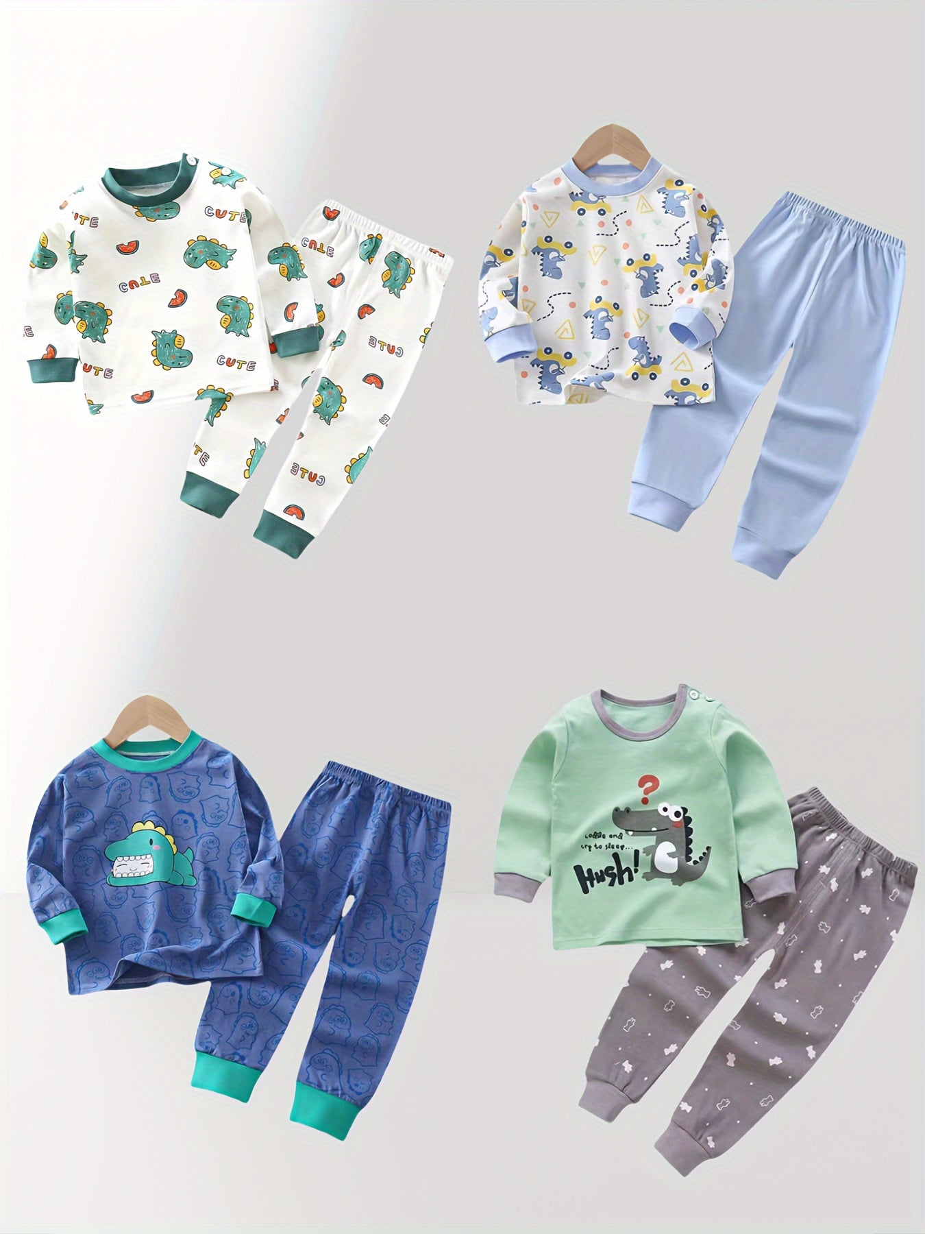 Kids Dinosaur Cotton Suit Set – Soft Breathable Comfort for Autumn and Winter