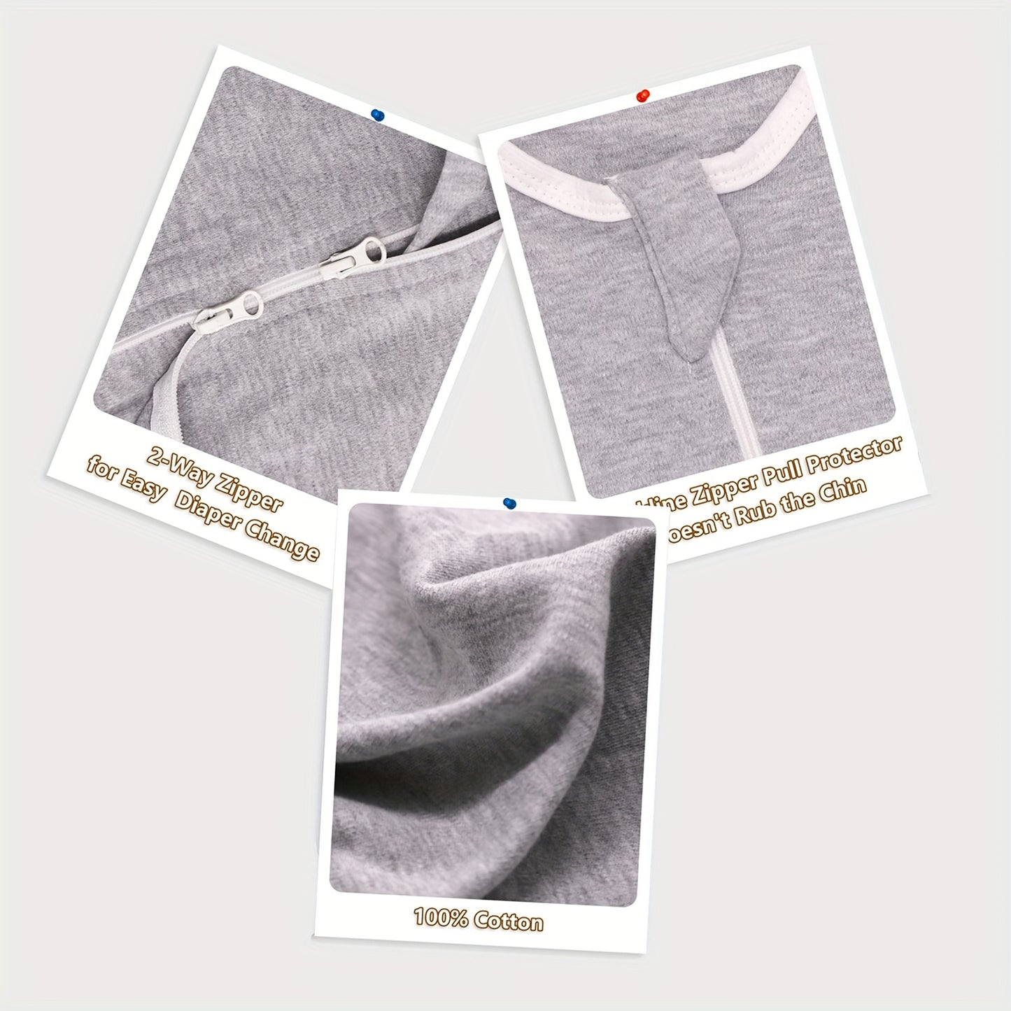 Set Of 2 Super Soft Newborn Sleeping Bags (Suitable for 0-6 Months) - Double Zipper, Breathable And Soft, Kids Wearable Blanket with Matching Hood, Suitable for Newborn Kids Girls, Great Newborn Gift