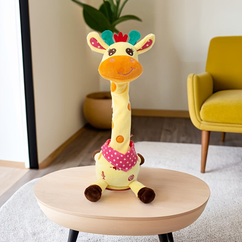 Interactive Singing Fawn Plush Toy with Embroidery Perfect for Home Decor and Gifts
