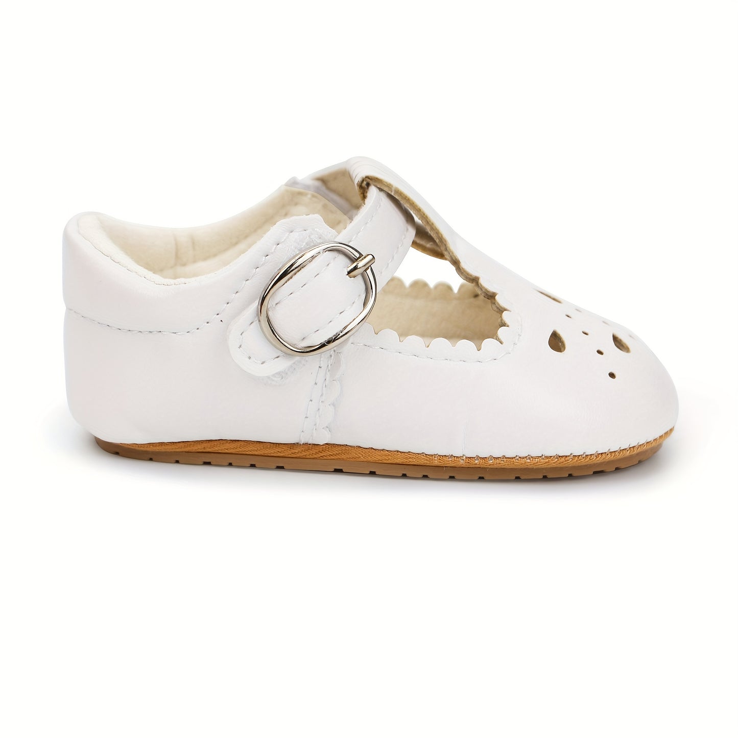 Cute Breathable Mary Jane Shoes For Baby Girls Lightweight Non Slip Soft Sole