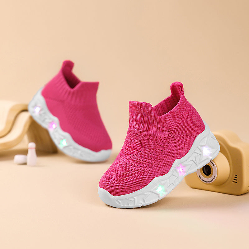 2026 Classic Light-Up Sneakers for Boys and Girls Lightweight Slip-On Streetwear Style