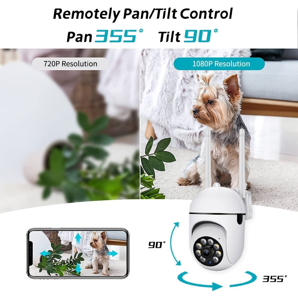 Wireless 1080P Surveillance Camera Dual Band WiFi 360 Degree PTZ Rotation Baby Care
