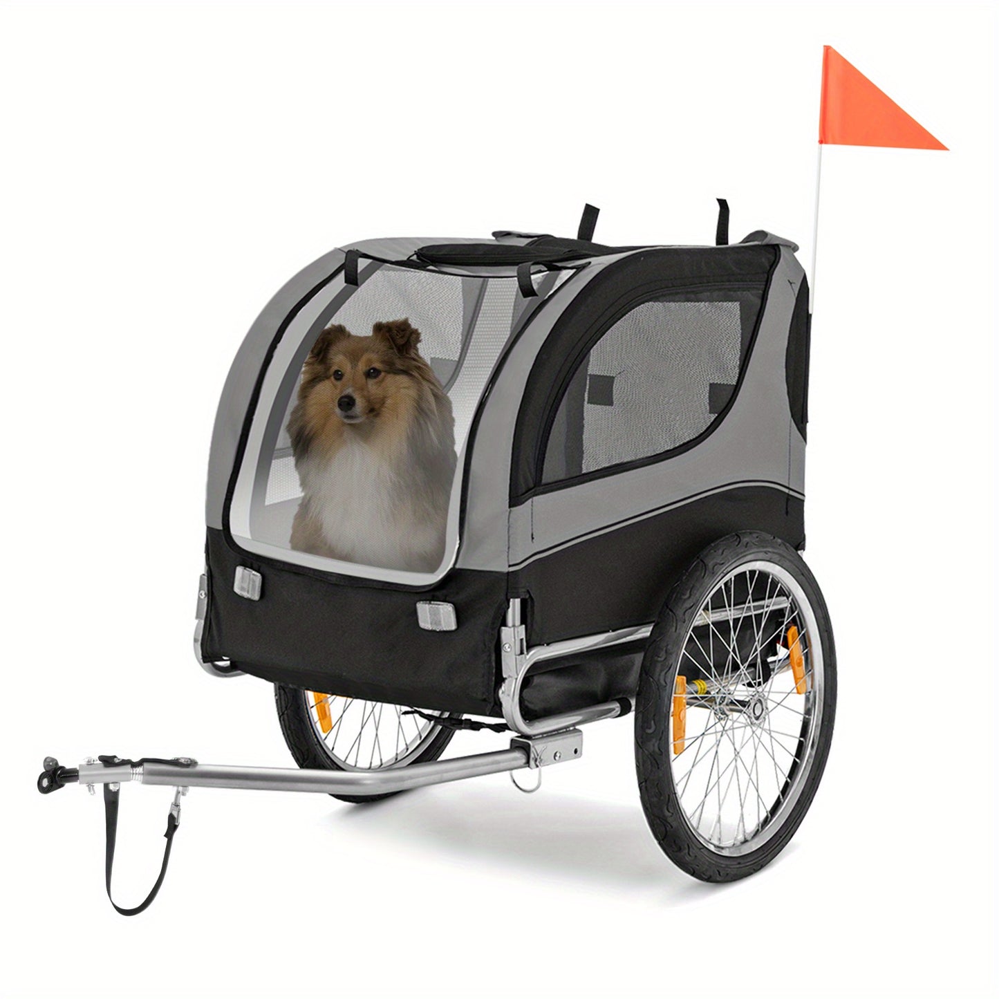 Lifezeal Pet Dog Bike Trailer 88 Lb Capacity 20 Inch Wheels