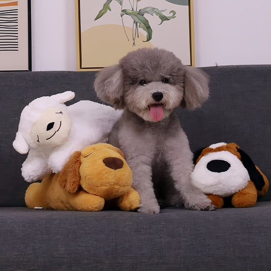 NPET Soft Plush Puppy Lamb Toy for Dogs Comfort and Training Holiday Gift