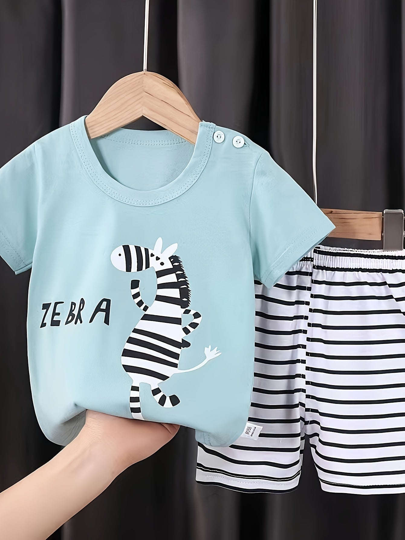 Baby Summer New Short Sleeve Suit! Four Sets! An Eight-piece Set! Children Like The Boat Crocodile Print Pattern, Pure Cotton Material, Comfortable And Breathable. It Is Also The Best Gift Parents Can Give Their Children. Sum