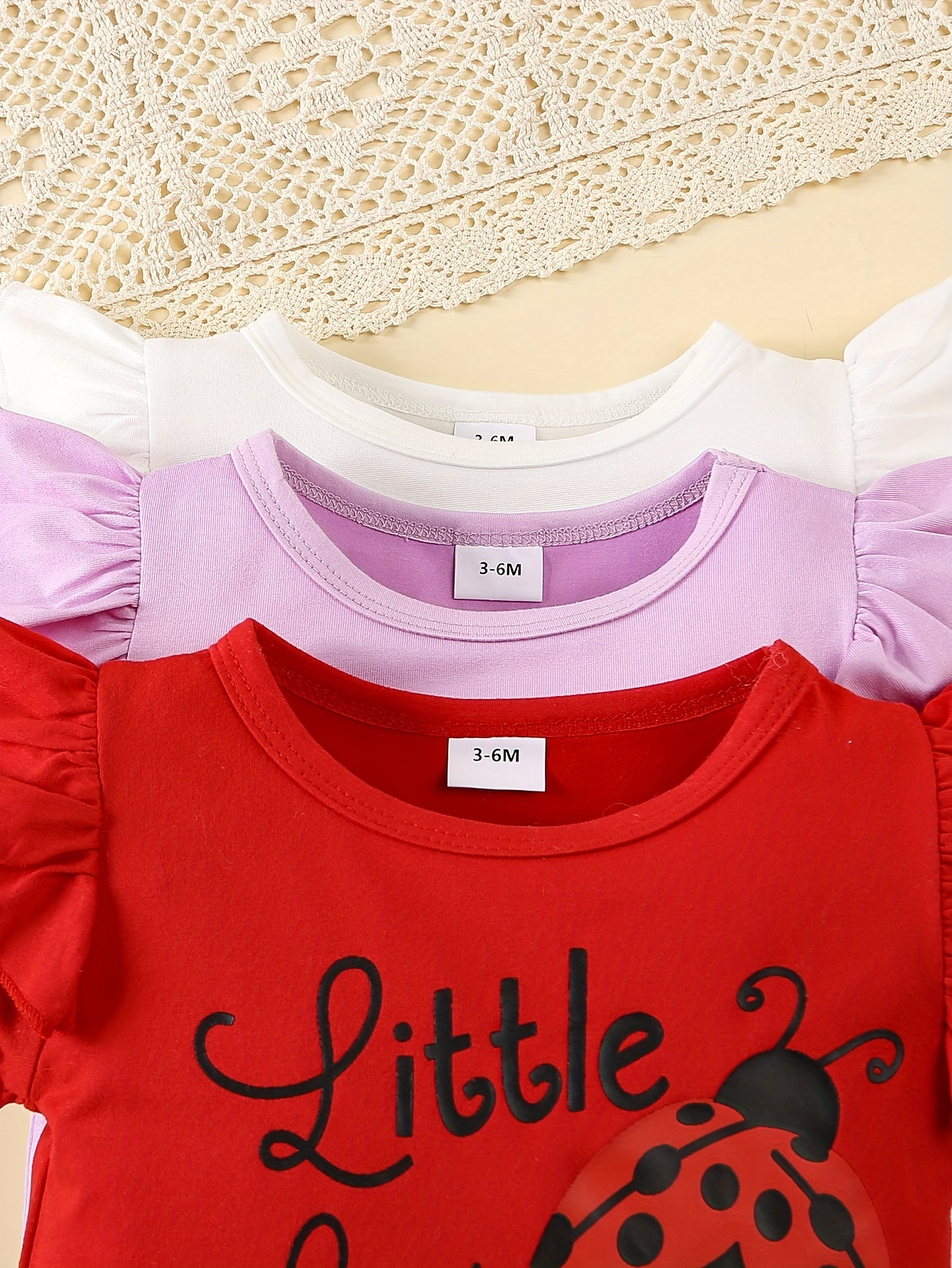 Newborn Baby Girl Summer Romper Set Outdoor Wear Three Sets