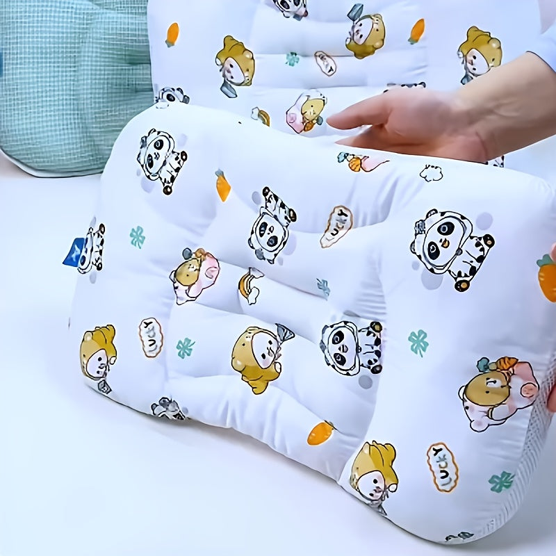 This Children's Pillow, Baby Pillow, And Toddler Pillow Are Made Of Natural Breathable Materials That Fit The Curve Of The Cervical Spine. The Partitioned Support Design Is Soft And Light Beige Friendly, Protecting Children's
