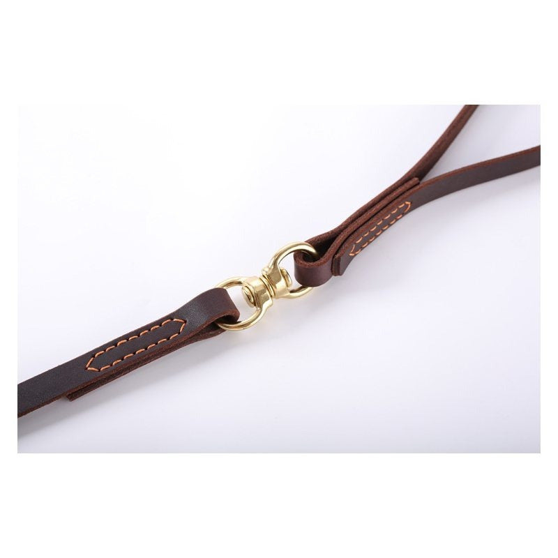 Leather dog leash 5.6 feet * 3/4 inches - a powerful heavy-duty training strap with a swivel P-rope, suitable for large, medium, and small dogs. The leather belt is soft and comfortable, with explosion-proof impact, making it